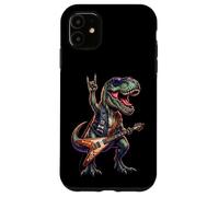 Goth Guitar HeavyMetal Dinosaur, Rock'n Roll Music Case for iPhone 11