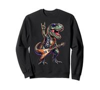Goth Guitar HeavyMetal Dinosaur, Rock'n Roll Music Sweatshirt