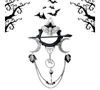 Goth Hair Clips Gothic Metal Moth Witch Goddess Jewelry