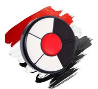 Goth Halloween Makeup Kit Face Painting Kit, White Black Red Colors 3 In 1 Body Paint Set for Zombie Clown, Easy On & Off Formula Face Paint Wheel, Halloween & Cosplay Makeup for SFX Cosplay Costume