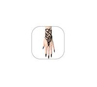 Goth Hand Chain Bracelet Spider Web Bracelet for Women Halloween Finger Chain Black Velvet Wristband Wrap Bracelets Gothic Ghost Easter Carnival Party Jewelry Accessories Gifts, Middle, Metal velvet