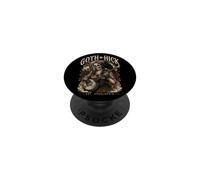 Goth Hick Appalachian Banjo Skeleton Crow Dark Country PopSockets Adhesive PopGrip
