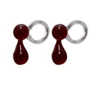 Goth Horrible Blood Earrings Punk Halloween Ear Studs Resin Drop Blood Pendant Earrings Ear Clip Halloween Jewelry