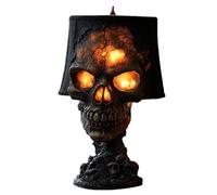 Goth Lamp | Halloween Skull Desk Lamp, Creepy Skeleton Decorative Light, Spooky Ambient Lighting Night Light for Bedroom, Living Room, Party Decorations, Haunted House Props, Gothic Home Decor