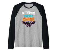 Goth Mom Alternative Parenting Spooky Mom Humor Dark Mom Raglan Baseball Tee