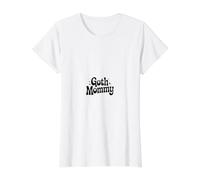 Goth Mommy Pastel Groovy Aesthetic Value Graphic T-Shirt, Women, White, M