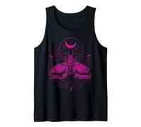 Goth Moth And Crescent Moon Creepy T-Shirt Gift For Goths Tank Top