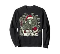 Goth Mrs Claus Gothic Christmas Medusa Women Sweatshirt