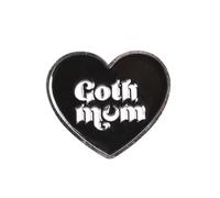 Goth Mum Pin Badge - Alternative Mum Brooch, Dark Style Mother Pin, Gothic Fashion Mom Lapel Pin, Punk Rock Mum Enamel Badge, Witchy Mother Pin - Unique Gift for Stylish Mums