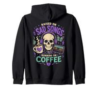 Goth Music Coffee Mood Broken Heart Listener Vibe Zip Hoodie
