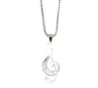 Goth Necklace Music Symbol Gift Musical Note Hollow Pendants Necklaces for Women Men Piano Keys