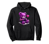 Goth Pastel Cute Creepy Kawaii Gamer Teddy Bear Gaming Pullover Hoodie