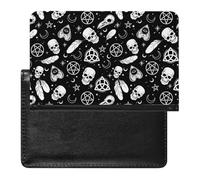 Goth Raven Crow Skull Moon Star Gothic Witch Magic Spirit Board Portable Passport Protection Case, Stylish Passport Protection Case