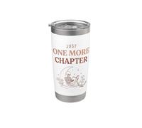Goth Reading Skeleton Moonlit Library Spooky Chapter Stainless Steel Insulated Tumbler