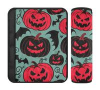 Goth Red Black Halloween Witch Pumpkin 2 Pack seat Belt Strap, Stop seat Belt Cutting into Neck, car seat Belt Shoulder pad for Airplane Bag Truck 10x7.7 in Protector para