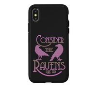 Goth Scripture Art Luke 12:24 Consider the Ravens Case for iPhone X/XS