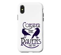 Goth Scripture Art Luke 12:24 Consider the Ravens Case for iPhone X/XS