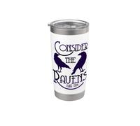 Goth Scripture Art Luke 12:24 Consider the Ravens Stainless Steel Insulated Tumbler