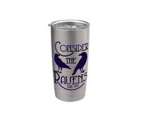 Goth Scripture Art Luke 12:24 Consider the Ravens Stainless Steel Insulated Tumbler