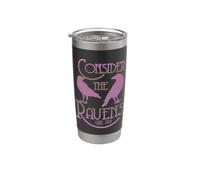 Goth Scripture Art Luke 12:24 Consider the Ravens Stainless Steel Insulated Tumbler