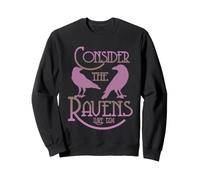 Goth Scripture Art Luke 12:24 Consider the Ravens Sweatshirt