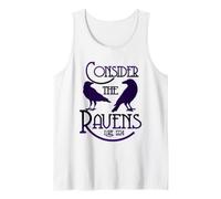 Goth Scripture Art Luke 12:24 Consider the Ravens Tank Top