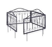 Goth Set of 4 Metal Garden Panels, Nostalgic Style, Yard Fence for
