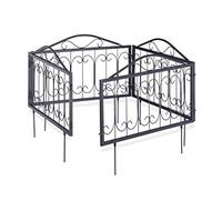 Goth Set of 4 Metal Garden Panels, Nostalgic Style, Yard Fence for