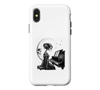 Goth Skeleton Woman Playing Piano Gothic Pianist Case for iPhone X/XS
