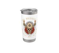 Goth Skull Gothic Quote May The Bridges I Burn Light My Way Stainless Steel Insulated Tumbler