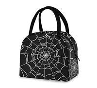 Goth Spider Web Lunch Bag for Women Men Reusable Insulated Lunch Tote Bag for Office Work School Picnic Hiking
