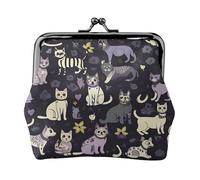 Goth Spooky Print Women'S Kiss Lock Coin Pouch, Mini Wallet For Cards And Lipstick, Soft Compact Purse