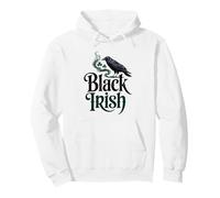 Goth St Patrick's Black Irish with Raven Pullover Hoodie