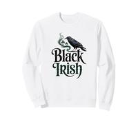 Goth St Patrick's Black Irish with Raven Sweatshirt