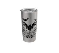 Goth Style Bats and Vines Halloween Stainless Steel Insulated Tumbler
