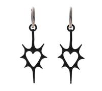 Goth Thorn Heart Earrings Accessories Delicate Gothic Thorn Heart Delicate Ear Pendant Adornment For Girl Alloy Hollow