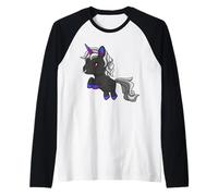 Goth Unicorn Zombie Gothic Occult Occultism Halloween Raglan Baseball Tee