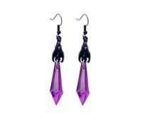 Goth Vampire Earrings for Women Gothic Dark Bat Dangle Earrings Weird Red Sacred Heart Hook Earring Halloween Costume Jewelry Accessories Gifts, L, Metal, No Gemstone