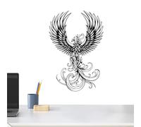 Goth Wall Art - Gothic Silhouette Metal Decoration, Black Iron Ornament | phoenixs Angel Skeleton Lion Wall Sculpture, Versatile Purposes Decorative Hanging Artwork for Halloween Home Decor