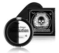 Goth White Black Face Paint, Cream to Powder White Pale Foundation Gothic Cosplay Makeup Full Coverage, Black Face Body Painting for Kids Adults Party Halloween Sfx Makeup Zombie Stage Mime Costume
