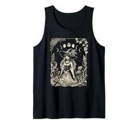 Goth Witch Moon Phase Floral Occult Cottagecore Gothic Art Tank Top