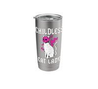 Goth Witchy Skull Mask Childless Cat Lady Witch Core Occult Stainless Steel Insulated Tumbler
