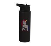 Goth Zombie Unicorn Gothic Occult Occultism Halloween Stainless Steel Insulated Water Bottle