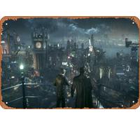 Gotham City Background Arkham Knight City Man Cave Signs Vintage Aluminium Metal Sign Highway Road Poster for Home Garage Wall Decorations 12 x 8 INCH