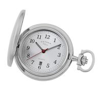 Gotham Men's Classic Stainless Steel Analog Quartz Date Covered Pocket Watch # GWC14125S, silver
