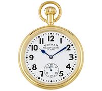 Gotham Men's Gold Plated Stainless Steel Mechanical Hand Wind Railroad Pocket Watch # GWC14104G