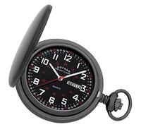 Gotham Men's Railway Classic Gunmetal Stainless Steel Analog Quartz Day/Date Hunter Pocket Watch # GWC14110BBK