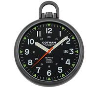 Gotham Men's Sport Series Gun-Plated Stainless Steel Analog Quartz Date Pocket Watch #GWC14109BBK