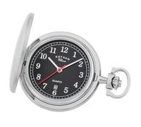 Gotham Men's Stainless Steel Analog Quartz Date Covered Pocket Watch # GWC14125SBK, silver