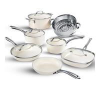 GOTHAM STEEL 12 Pc Ceramic Cookware Set Nonstick Pots and Pans Set Non Stick for Kitchen with Frying Pan Sauce Pan Pots and Pans for Cooking Non T